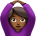 🙆🏾‍♀️ woman gesturing OK: medium-dark skin tone display on Apple